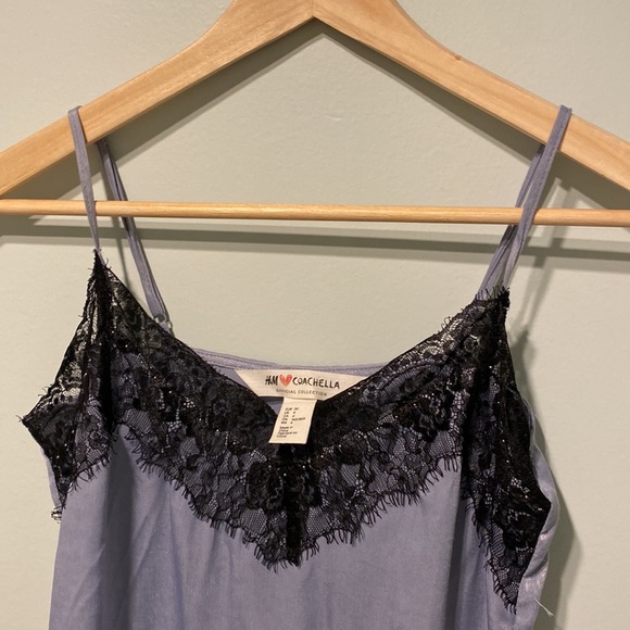 H&M COACHELLA SIZE 4 like new no tags. Smoky blue and black lace - Picture 3 of 6